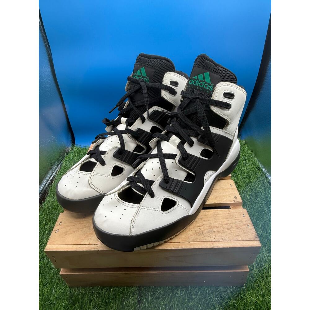 Adidas EQT B-Ball Retro Basketball Shoes-White Black Green-Men's Size 11 -M25269